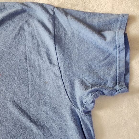 Nirvana Smiley Face Light Blue Tshirt With Graphics Size XL - Picture 4 of 6